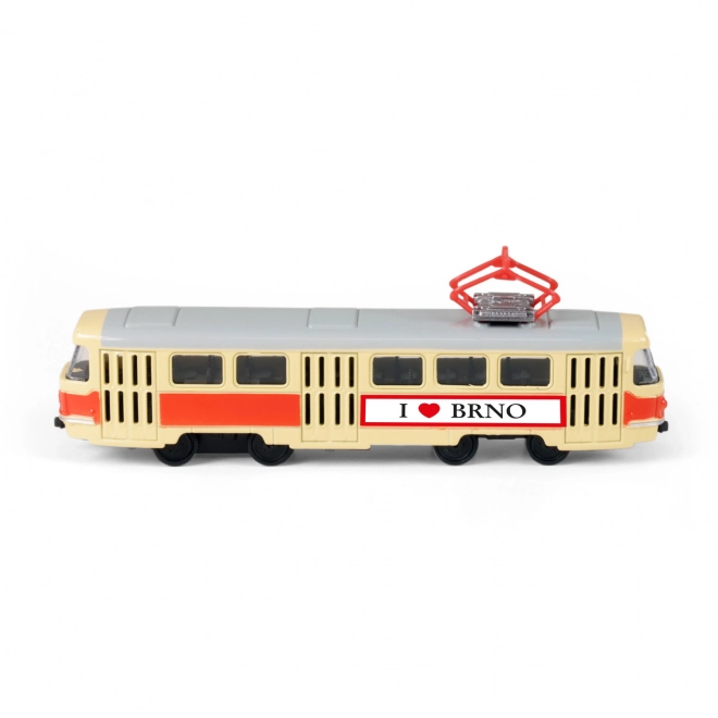 Kovová retro tramvaj Brno 16 cm