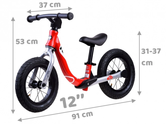 RoyalBaby odrážadlo Run Little Knight 12" – Červená