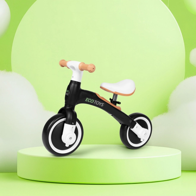 Detský odrážadlo s pedálmi 3-v-1 čierna ECOTOYS