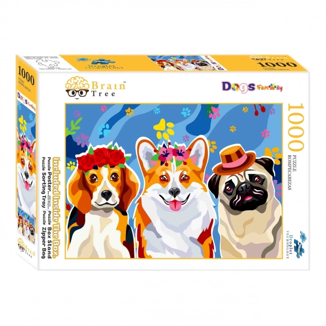 Puzzle Psia rodina 1000 dielikov