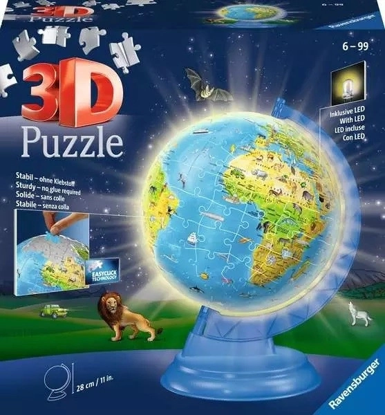 3D Puzzle svietiaci globus 188 dielov