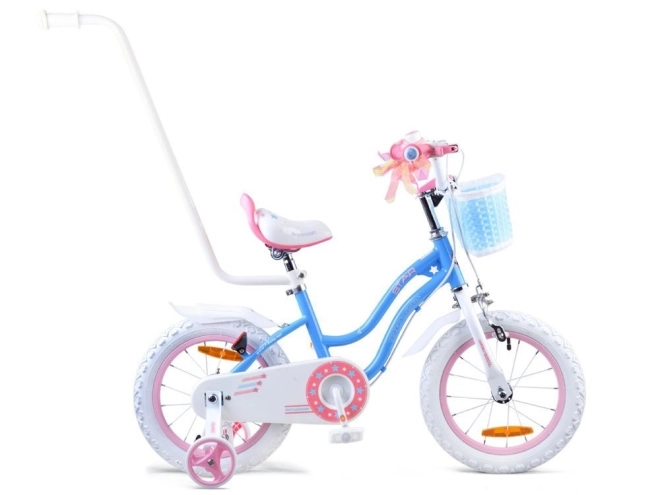 Dievčenský bicykel Royal Baby Star Girl modrý 14 palcov – Modré