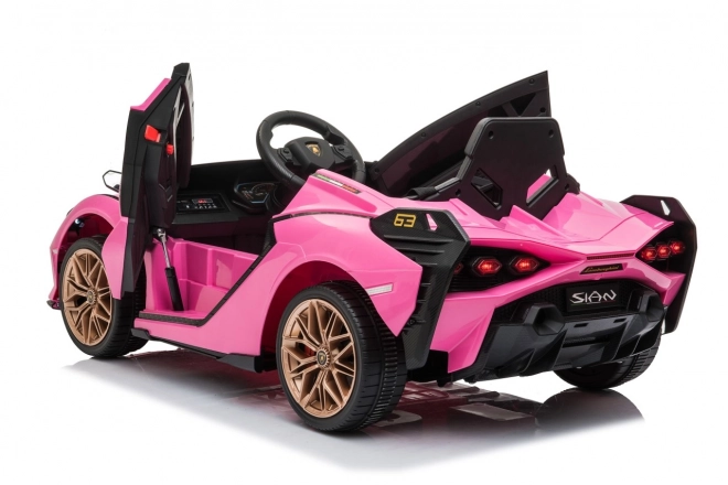 Lamborghini SIAN detské auto na batériu s ovládačom – Ružové
