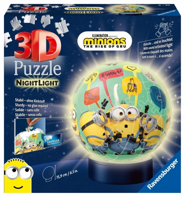 Svietiaca 3D guľa Minions