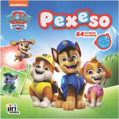 Pexeso v zošite Tlapková patrola 64 kariet 21,5 × 21,5 cm