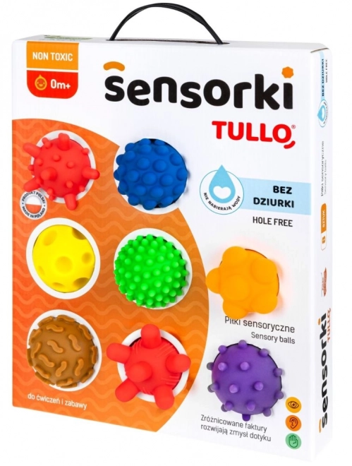 Sensorky loptičky Tullo - 8 loptičiek bez dierok