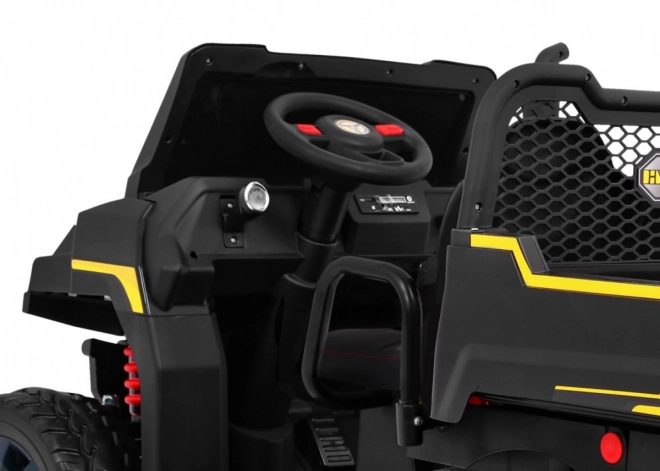 Auto Farmár Kamión pro 2 deti Čierny + pohon 4x4 + Diaľkové Ovládanie + Vyklápač + Audio LED