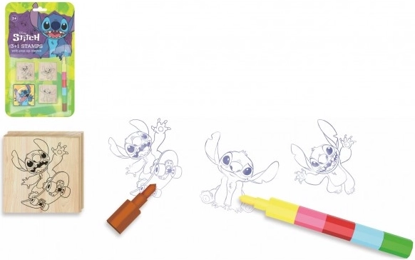 Sada pečiatok Lilo & Stitch s voskovkou