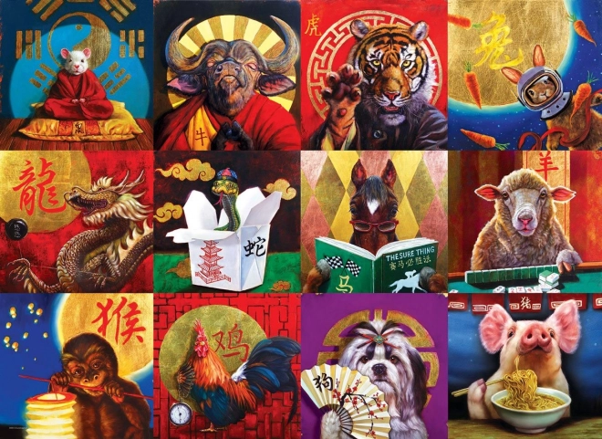 Puzzle čínsky kalendár 1000 dielikov