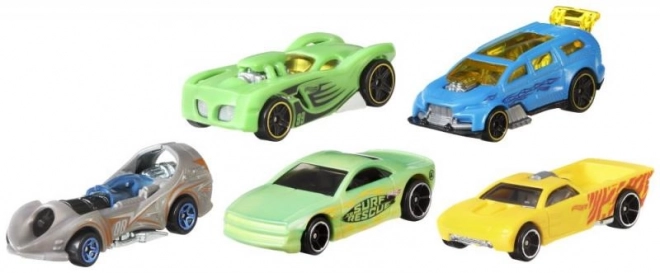 HotWheels 5 ks anglických farebných posúvačov rôznych typov