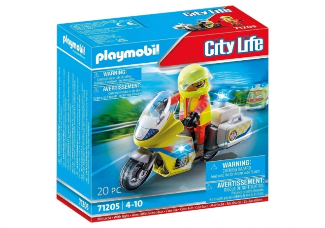 Záchranný motocykel PLAYMOBIL City Life so svetlom