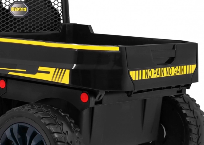 Auto Farmár Kamión pro 2 deti Čierny + pohon 4x4 + Diaľkové Ovládanie + Vyklápač + Audio LED