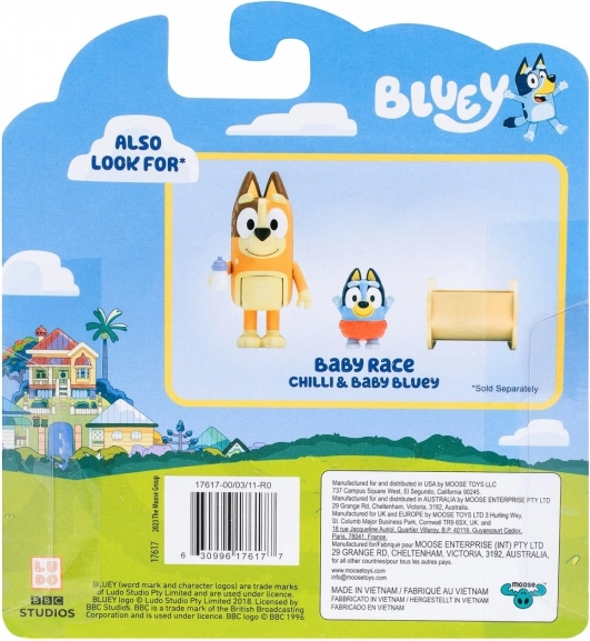 Súprava figúrok Bluey 2ks Baby Bluey a Chilli