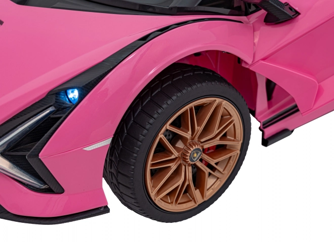 Lamborghini SIAN detské auto na batériu s ovládačom – Ružové