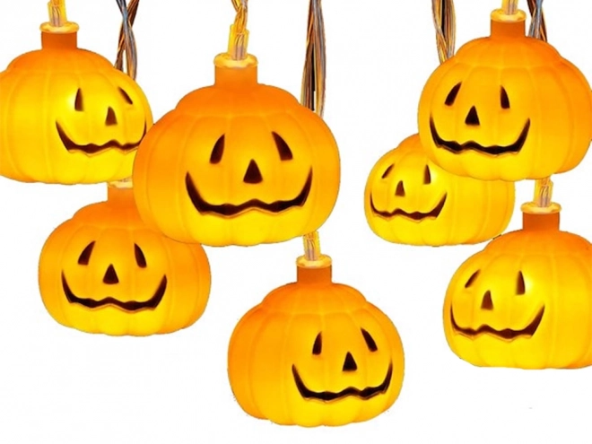 Halloweenská LED girlanda dýně 200cm