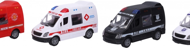 Záchranné auto na zotrvačník 12 cm