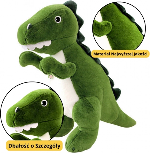 Plyšová hračka dinosaurus zelený 27 cm