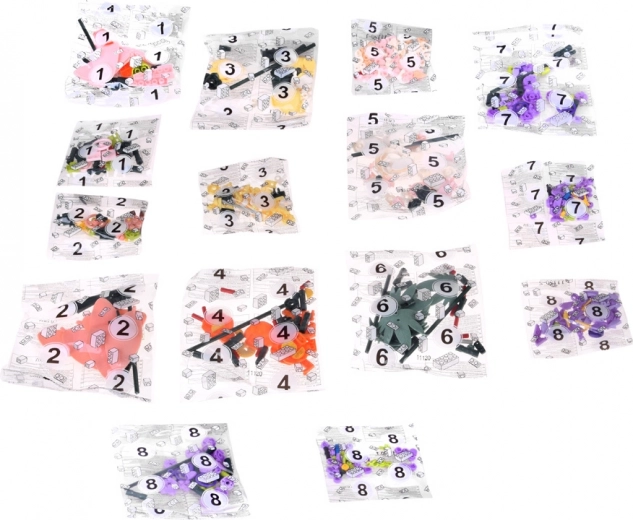 563 dielikov pre realistickú kvetinovú kompozíciu