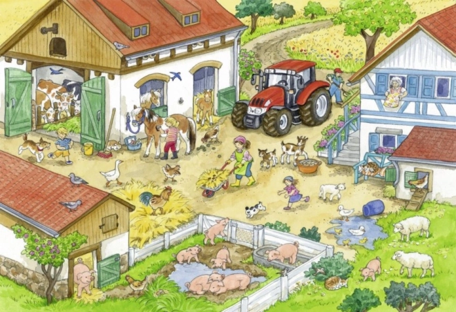 Ravensburger Puzzle Deň na farme 2x24