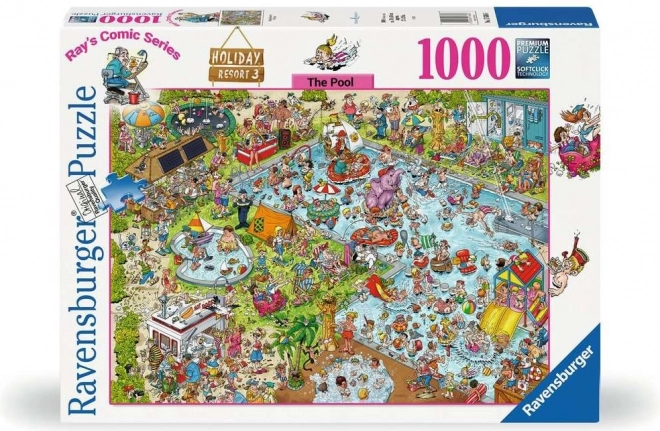 Puzzle Rays Comic Holiday Resort 3: Bazén 1000 dielikov