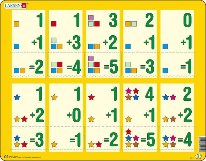 Puzzle Malé Sčítanie 1-5 s 10 Dielmi