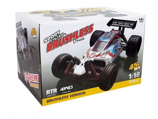 Závodné auto na diaľkové ovládanie Buggy 1:18 žlté