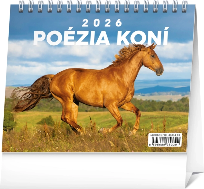 Notique Stolný kalendár Poézia koní 2026