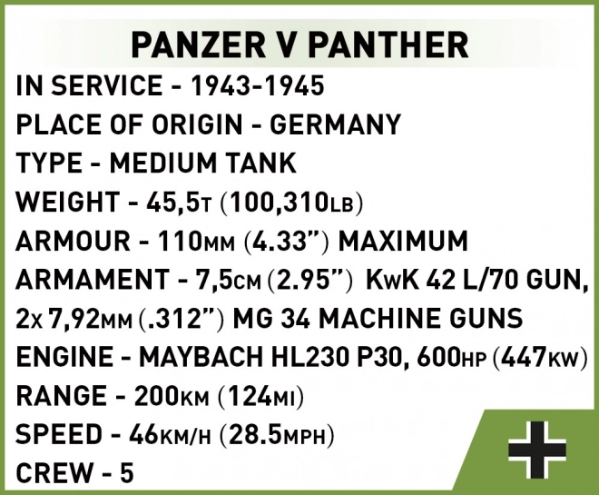 Stavebnica Panzer V Panther