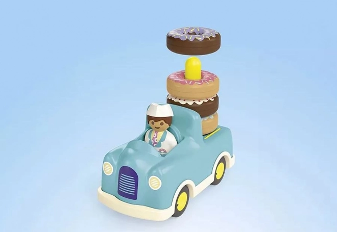 Playmobil 1.2.3: Bláznivý Donut Truck so Stohovacími a Triediacimi Funkciami