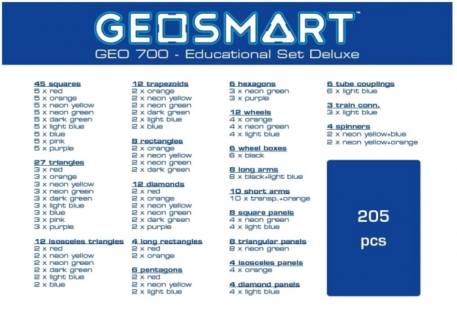 Edukačná stavebnica GeoSmart - 205 dielov