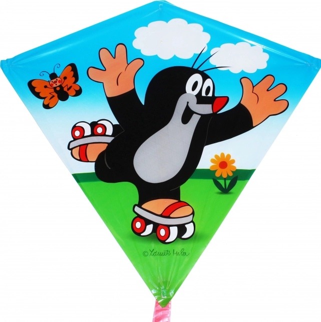 Lietajúci šarkan TEDDIES – KRTKO na korčuliach 68 × 73 cm