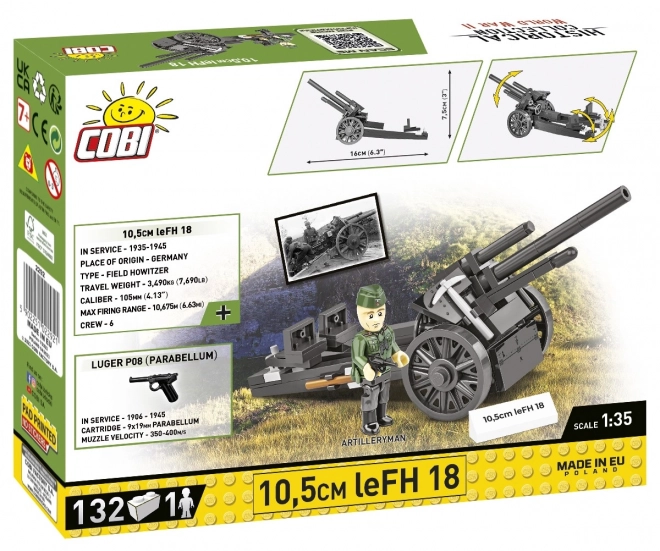 COBI 2292 II WW 10,5 cm LEFH 18, 1:35, 130 k, 1 f