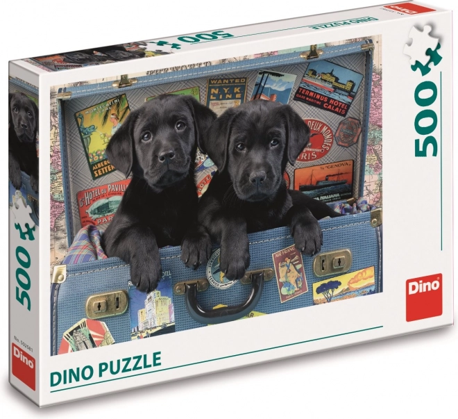 DINO Puzzle Šteniatka v kufri 500 dielikov