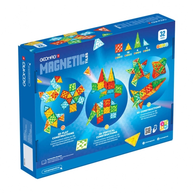 Geomag raketová sada 32 magnetických dlaždíc