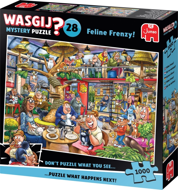 Jumbo Puzzle Wasgij Mystery: Mačacie šialenstvo 1000 dielikov