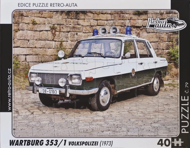 RETRO AUTÁ puzzle Wartburg 353 Volkspolizei 1973