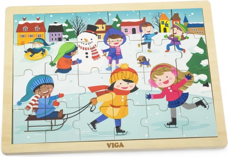 Zimný motív plný radosti