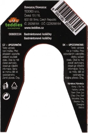 Farebné bedmintonové loptičky/košíky 3 ks