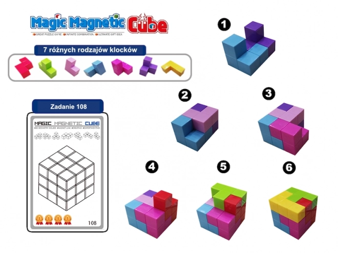 Magnetické kocky - Magic Magnetic Cubes 56 el.