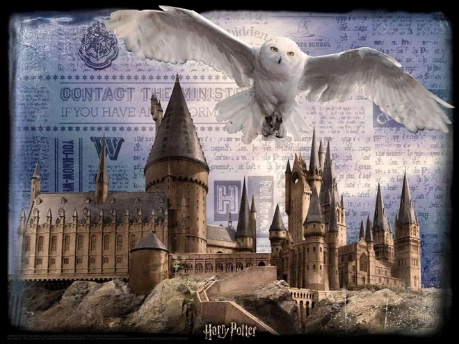 Harry Potter Bradavická Škola Čar a Kúziel 3D Puzzle