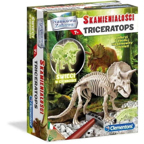 Naukowa zabawa so skamenelinami: Fluorescenčný triceratops