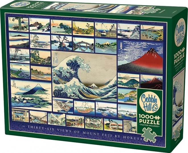 Puzzle Tridsať Šesť Pohľadov Na Horu Fuji 1000 Dielikov