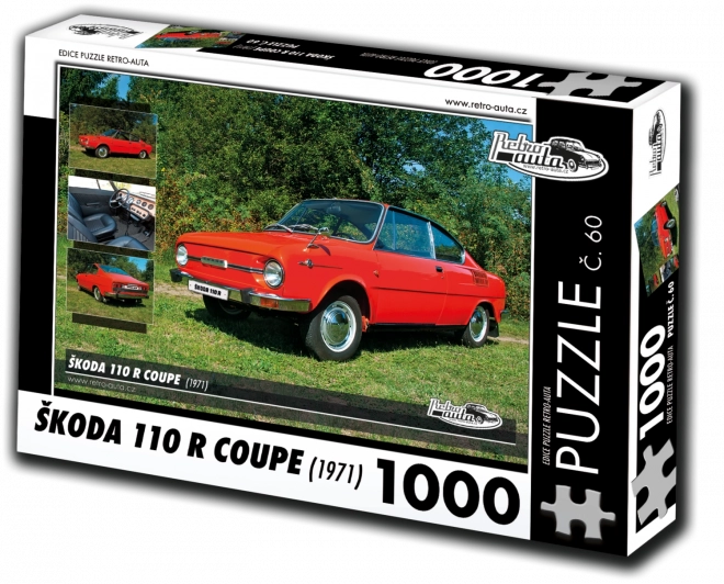 Retro Auta Puzzle Škoda 110 R Coupe 1971 1000 dielikov