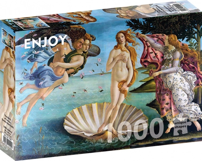 Puzzle Sandro Botticelli: Zrodenie Venuše 1000 dielikov