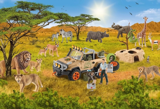 Puzzle Schleich v Savaně 60 dielikov s figúrkou