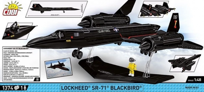 Kocky lietadlo Lockheed SR-71 1374 dielikov