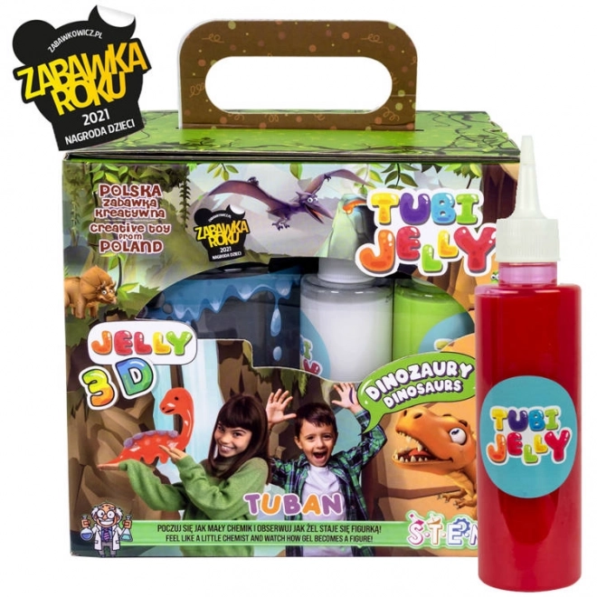 Tubi Jelly set 6 farieb a malé akvárium - Dinosaury