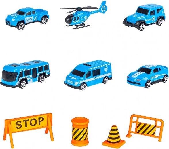 Kompletná sada policajných vozidiel