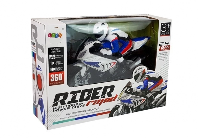 Biely RC motocykel 2.4G