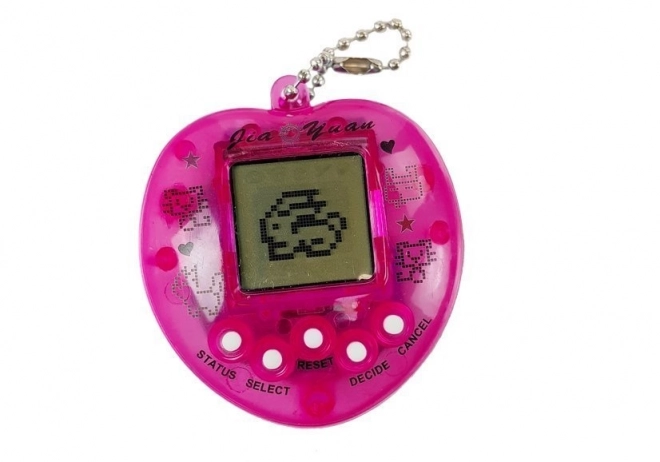 Elektronická hra Tamagotchi ružová s krátkym reťazcom